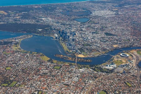 Aerial Image of PERTH FACING WEST HIGH