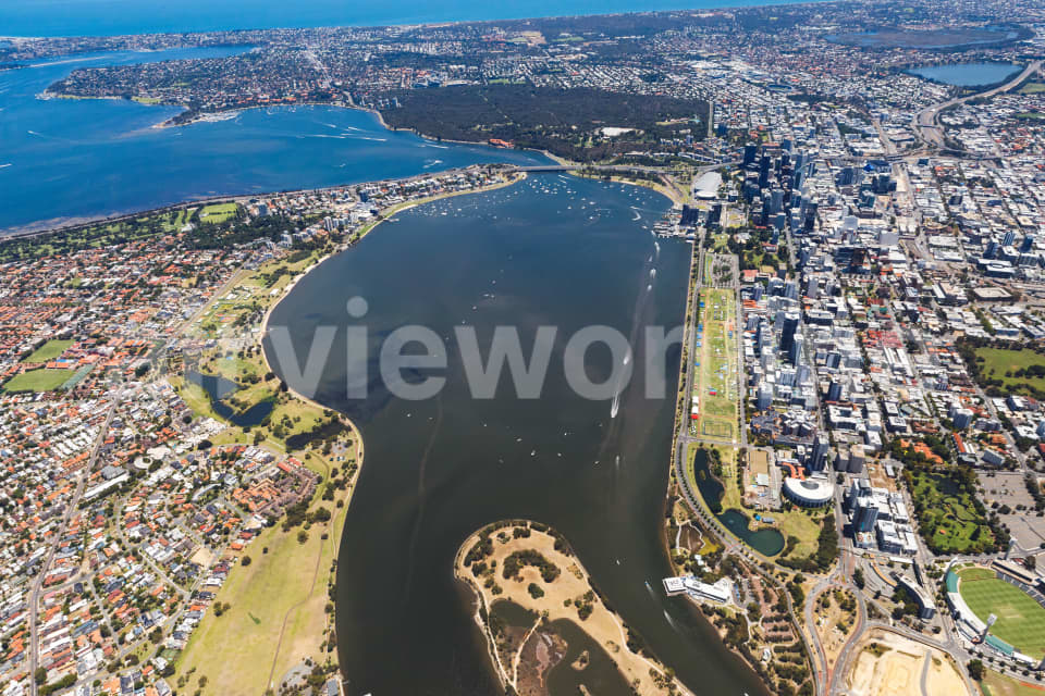 Aerial Image of Perth CBD - Australia Day