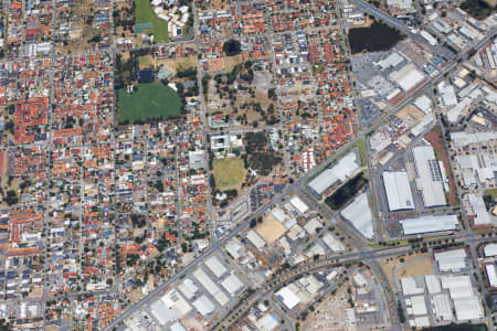 Aerial Image of KEWDALE / WELSHPOOL ABOVE A QANTAS PLANE
