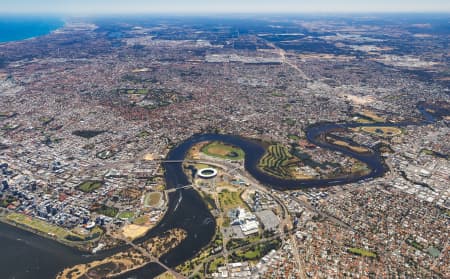 Aerial Image of OPTUS STADIUM / PERTH STADIUM HIGH