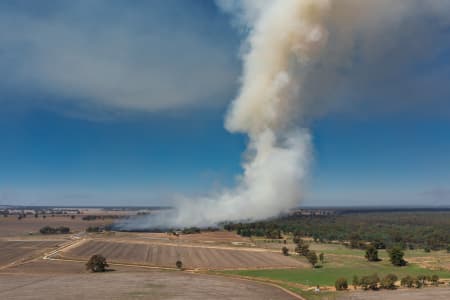 Aerial Image of STUBBLE FIRE AT BAROOGA