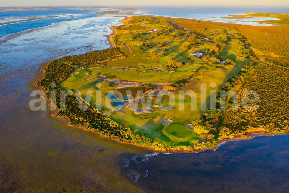 Aerial Image of Swan Island and Queenscliff Golf Club