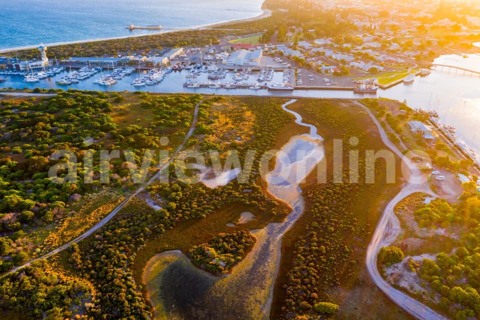 Aerial Image of Swan Island and Queenscliff Harbour