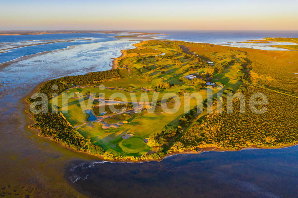 Aerial Image of Swan Island and Queenscliff Golf Club