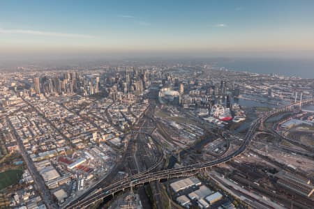 Aerial Image of WEST MELBOURNE AT SUNSET