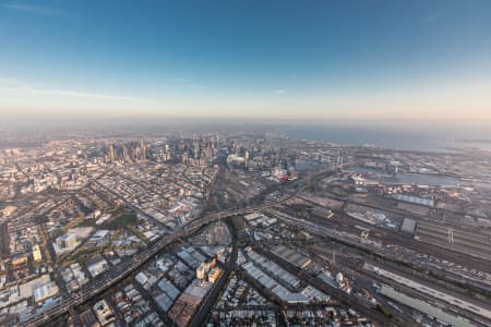 Aerial Image of WEST MELBOURNE AT SUNSET
