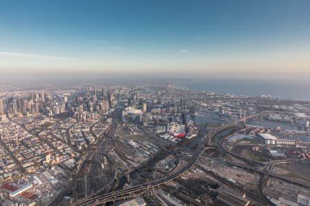 Aerial Image of WEST MELBOURNE AT SUNSET