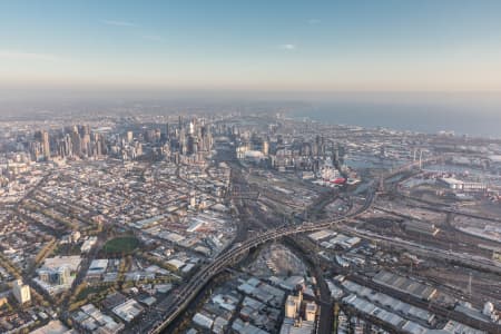 Aerial Image of WEST MELBOURNE AT SUNSET
