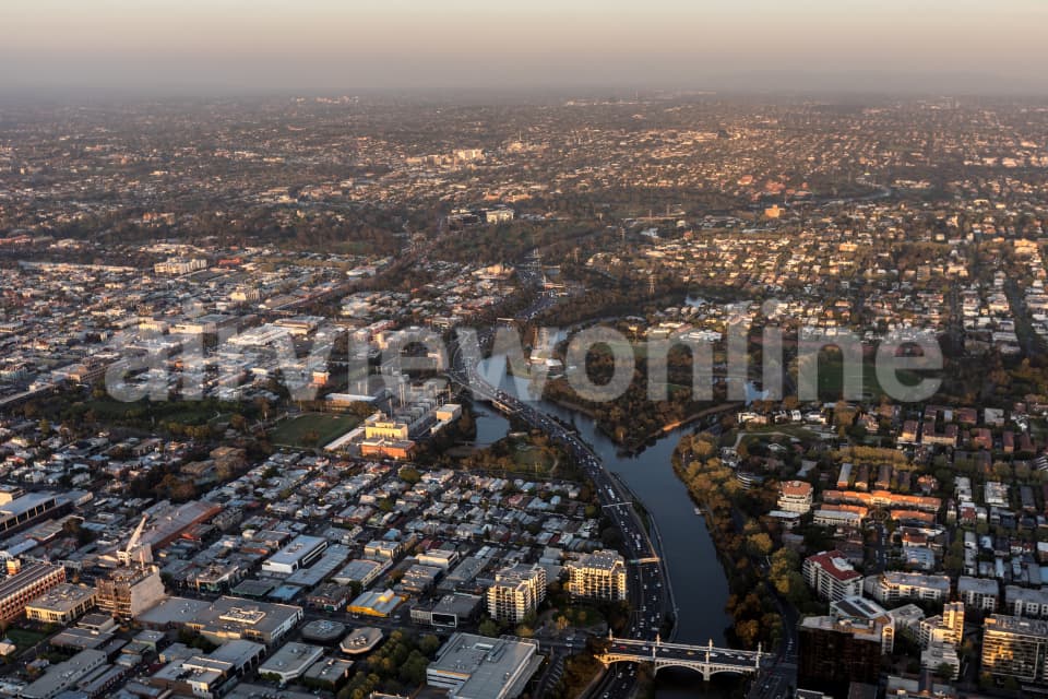 Aerial Image of Richmond at Sunset