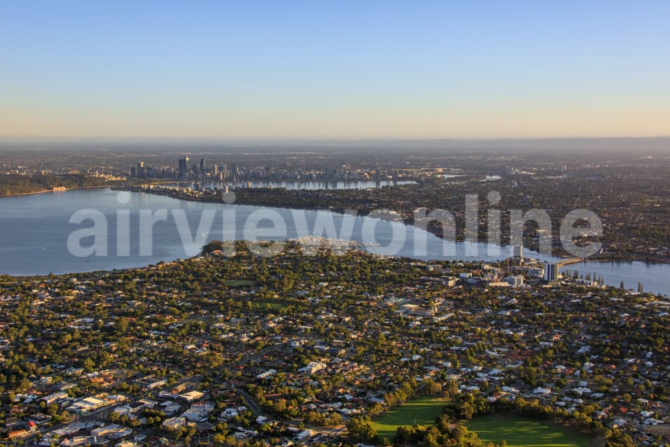 Aerial Image of Applecross to Perth CBD