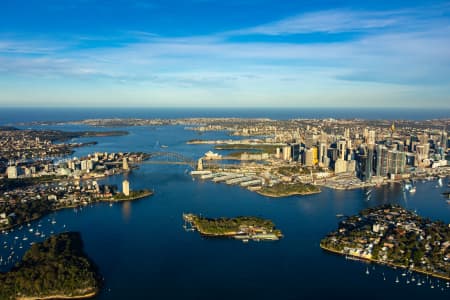 Aerial Image of SYDNEY HARBOUR BRIDGE LATE AFTERNOON