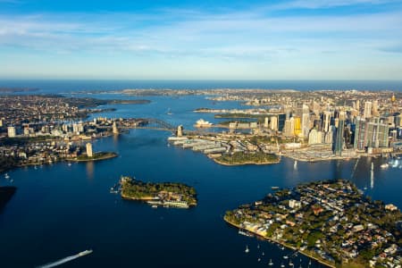 Aerial Image of SYDNEY HARBOUR BRIDGE LATE AFTERNOON