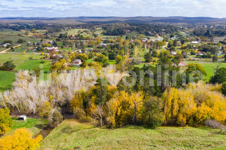 Aerial Image of Taradale Township in Autumn