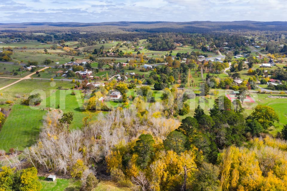 Aerial Image of Taradale Township in Autumn
