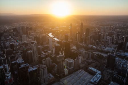 Aerial Image of MELBOURNE AT SUNRISE