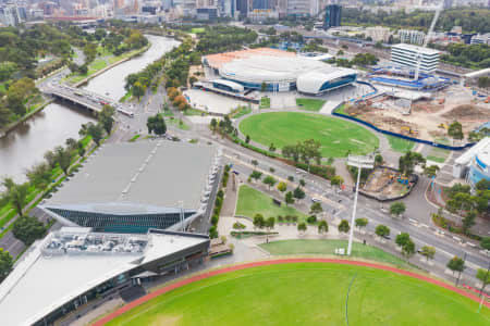 Aerial Image of THE GLASSHOUSE AND MELBOURNE PARK