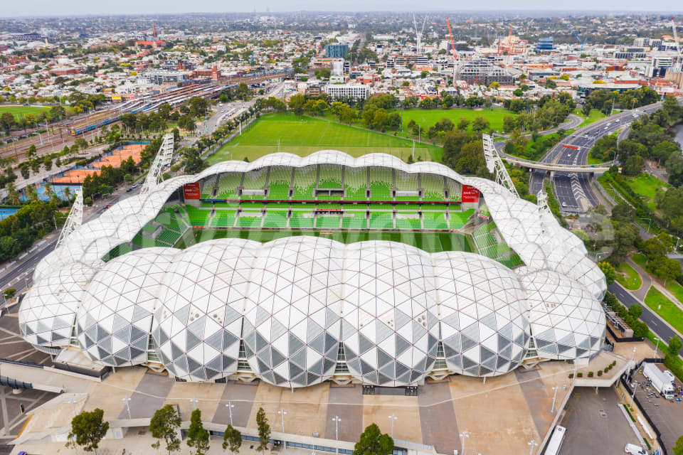 Aerial Image of AAMI Park Melbourne