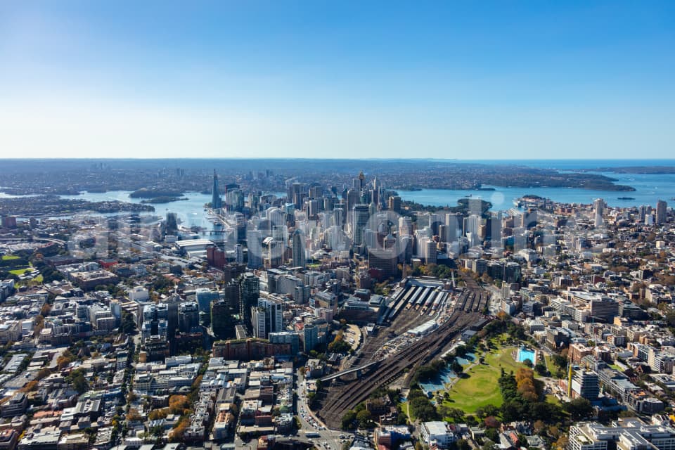 Aerial Image of Chippendale to Sydney CBD