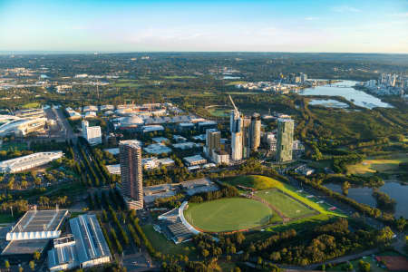 Aerial Image of EARLY MORNING AT SYDNEY OLYMPIC PARK