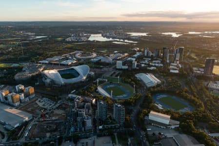 Aerial Image of EARLY MORNING AT SYDNEY OLYMPIC PARK