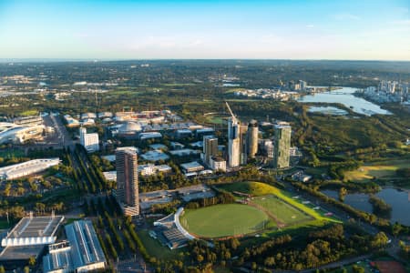 Aerial Image of EARLY MORNING AT SYDNEY OLYMPIC PARK