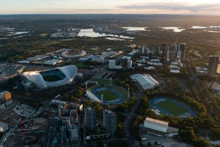 Aerial Image of EARLY MORNING AT SYDNEY OLYMPIC PARK