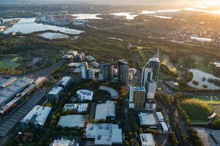 Aerial Image of EARLY MORNING AT SYDNEY OLYMPIC PARK