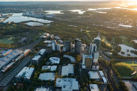 Aerial Image of EARLY MORNING AT SYDNEY OLYMPIC PARK