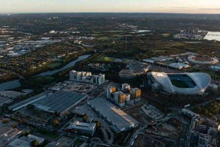 Aerial Image of EARLY MORNING AT SYDNEY OLYMPIC PARK