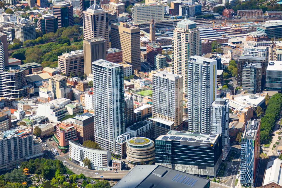 Aerial Image of Haymarket Buildings
