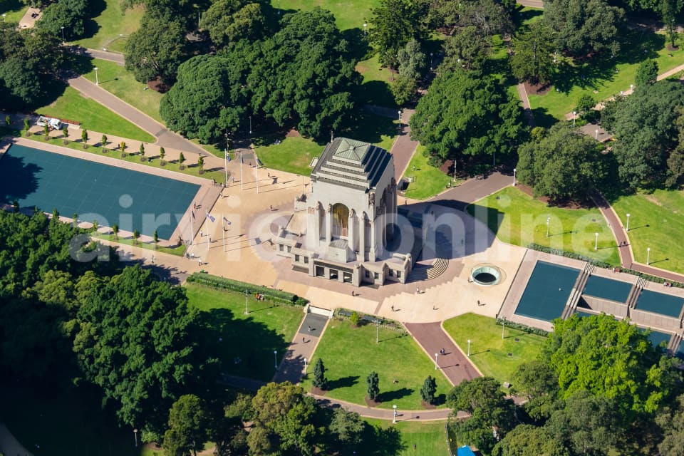 Aerial Image of Anzac Memorial Hyde Park Sydney
