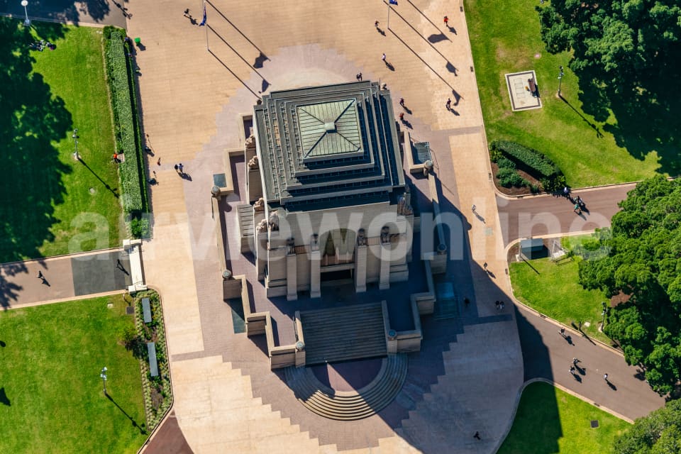 Aerial Image of Anzac Memorial Hyde Park Sydney