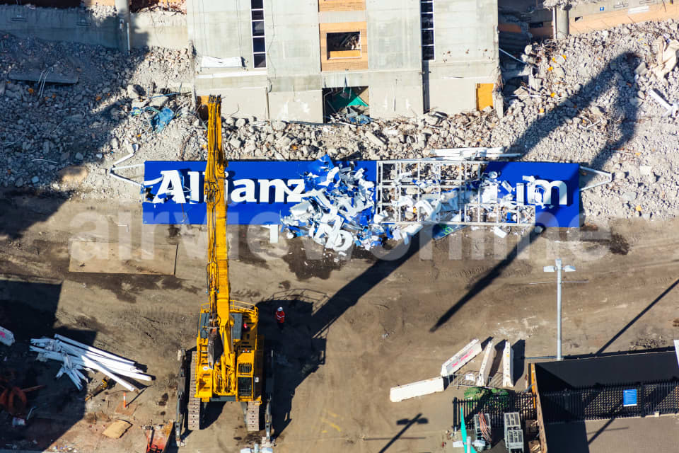 Aerial Image of Allianz Stadium Demolition Moore Park