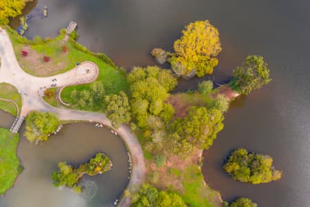 Aerial Image of LAKE DAYLESFORD IN AUTUMN