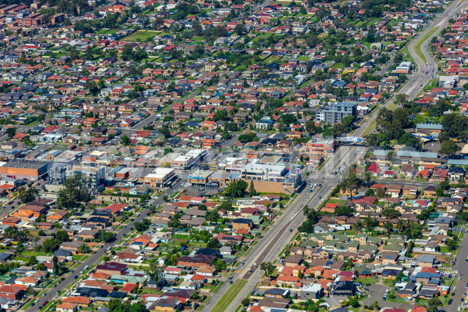 Aerial Image of Canley Heights Homes and Shopping Village