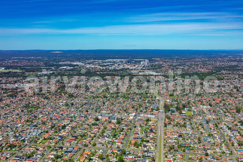 Aerial Image of Canley Heights Homes and Shopping Village