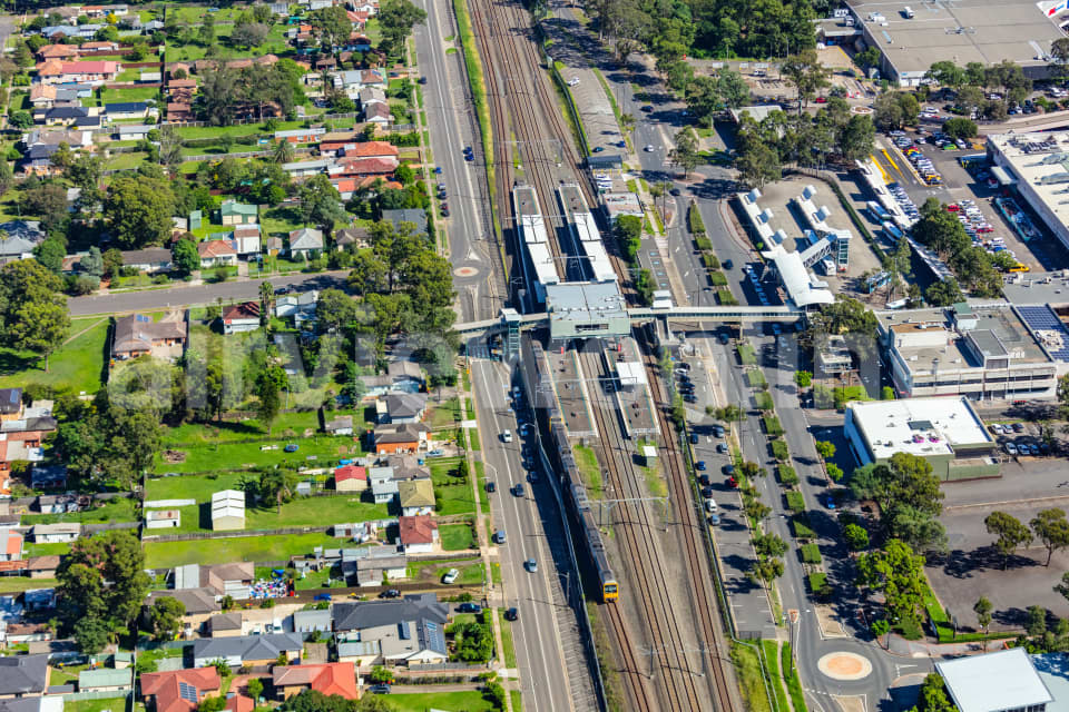Aerial Image of Mount Druitt Shops and Train Station