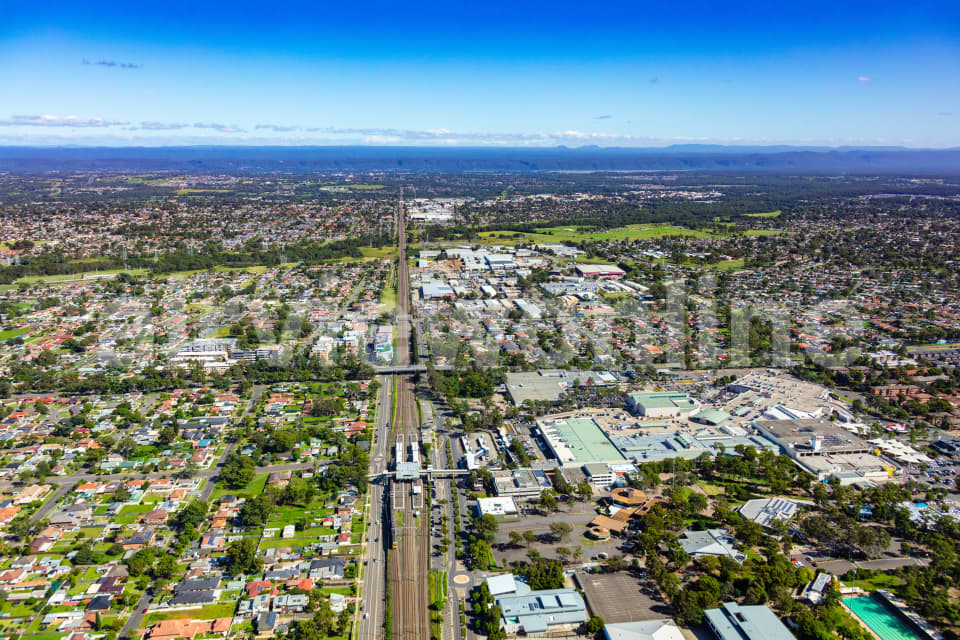 Aerial Image of Mount Druitt Shops and Train Station