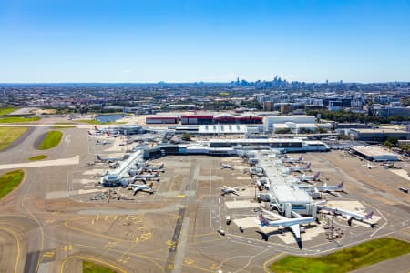 Aerial Image of SYDNEY DOMESTIC TERMINAL 18TH MARCH 2020