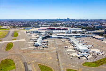 Aerial Image of SYDNEY DOMESTIC TERMINAL 18TH MARCH 2020