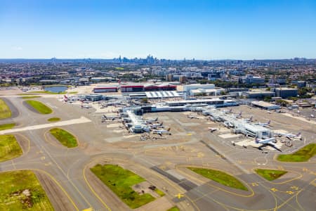 Aerial Image of SYDNEY DOMESTIC TERMINAL 18TH MARCH 2020