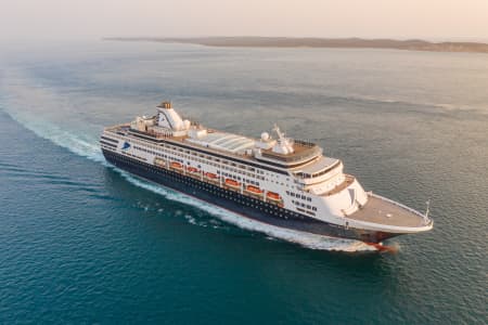 Aerial Image of CRUISE SHIP ON PORT PHILLIP BAY