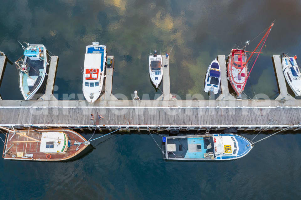 Aerial Image of Boats at Queenscliff Harbour
