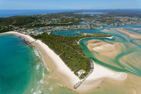 Aerial Image of NOOSA HEADS AND  RIVER MOUTH