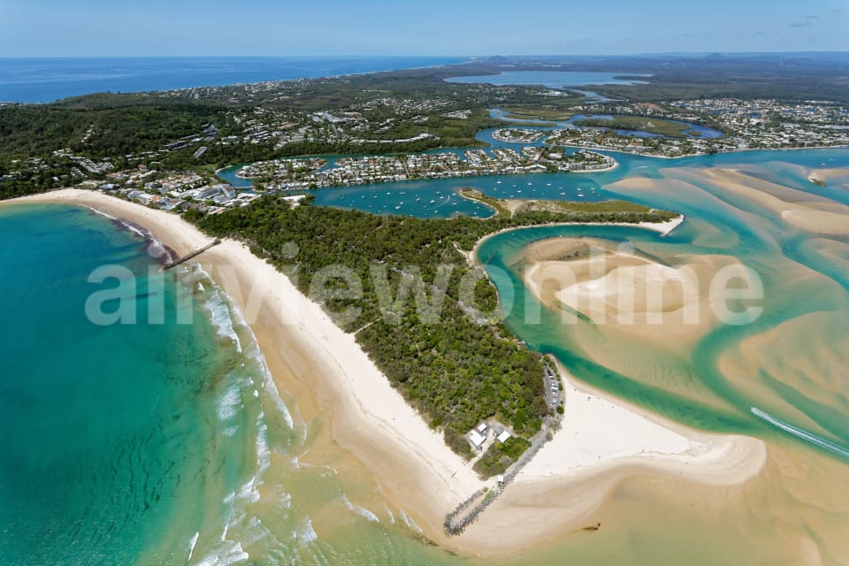 Aerial Image of Noosa Heads and  river mouth