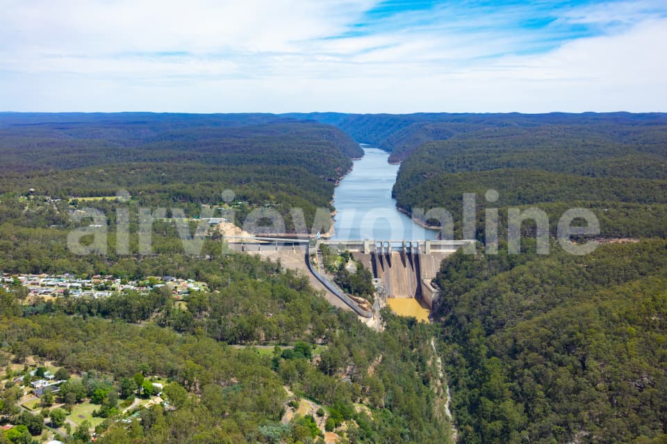 Aerial Image of Warragamba Dam at 82% March 2020