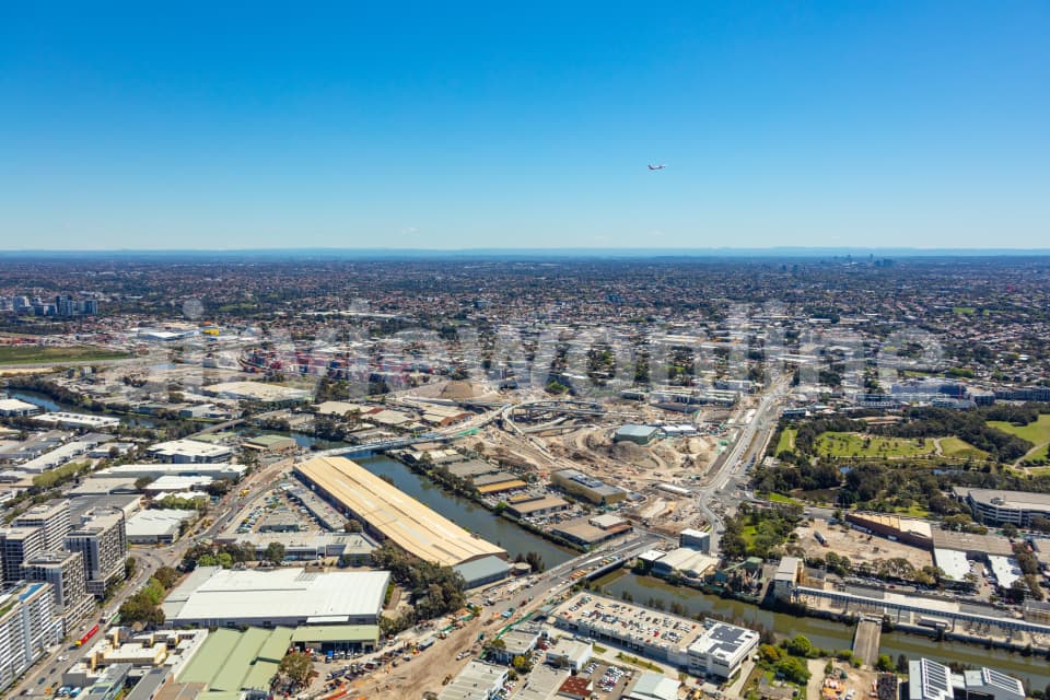 Aerial Image of West Connex Development St Peters