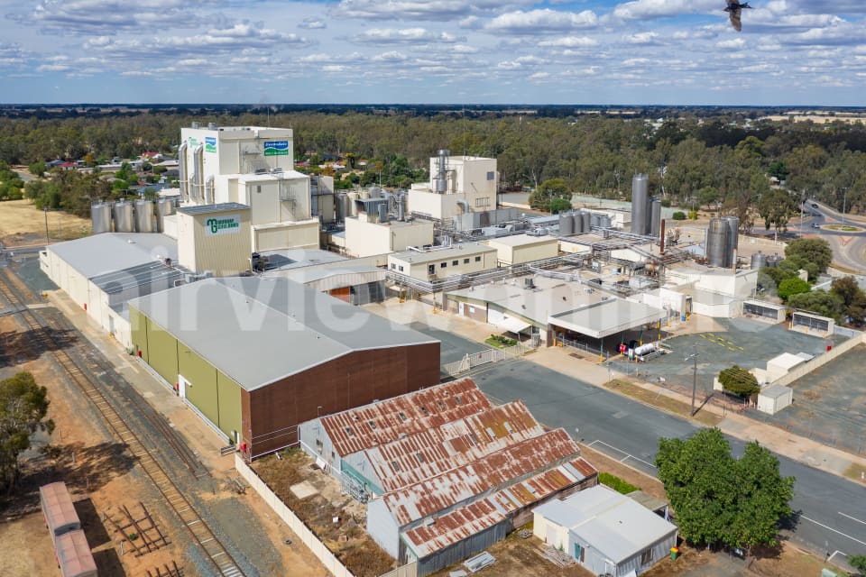 Aerial Image of Murray Goulburn Factory in Rochester, Victoria