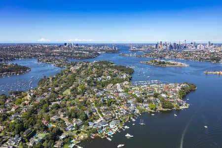 Aerial Image of HUNTERS HILL TO SYDNEY CBD