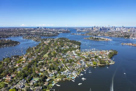 Aerial Image of HUNTERS HILL TO SYDNEY CBD